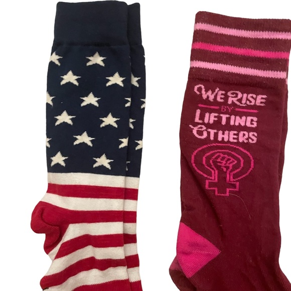 Sock Set Stars & Stripes and We Rise By Lofting Others - Picture 3 of 5